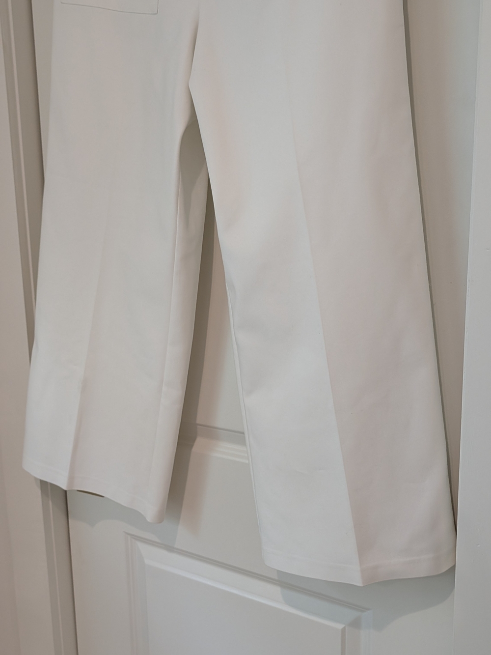 Ramy Brook White Wide-Leg Button-Front Chinos Size 14 - Picture 4 of 13